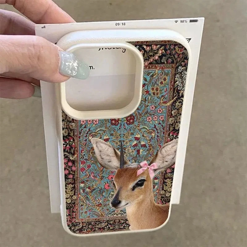 Vintage Deer Lichee Pattern Phone Case Cover