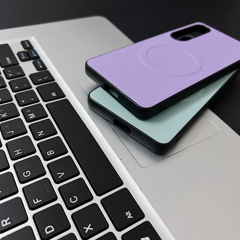 Luxury PU Leather MagSafe Magnetic Phone Case - Wireless Charging Shockproof Cover