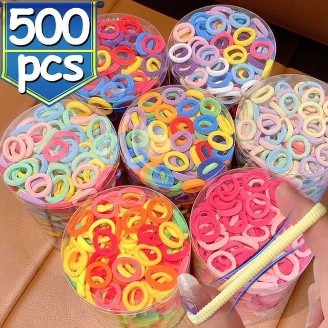 500pcs/box Colors Thick Rubber Bands Disposable Children Girls Scrunchies  Elastic Hair Ties Rope Ring Headband Hair Accessoires - AliExpress