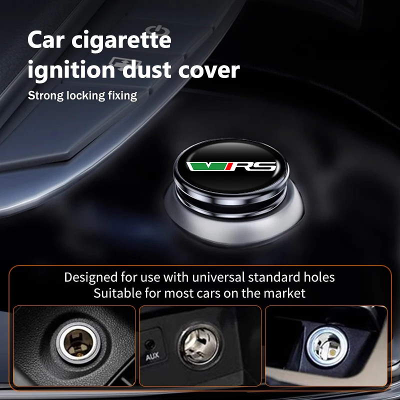 Aluminum Dustproof Car Cigarette Lighter Cover - Stylish Auto Interior Accessory