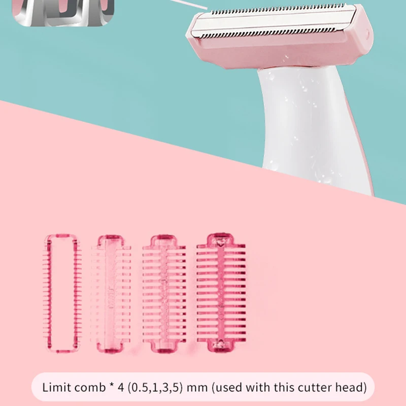 Kemei Electric Shaver Women Cordless One Blade Rechargeable Razor Bikini Trimmer Legs Underarm Public Body Hair Removal Painless 3
