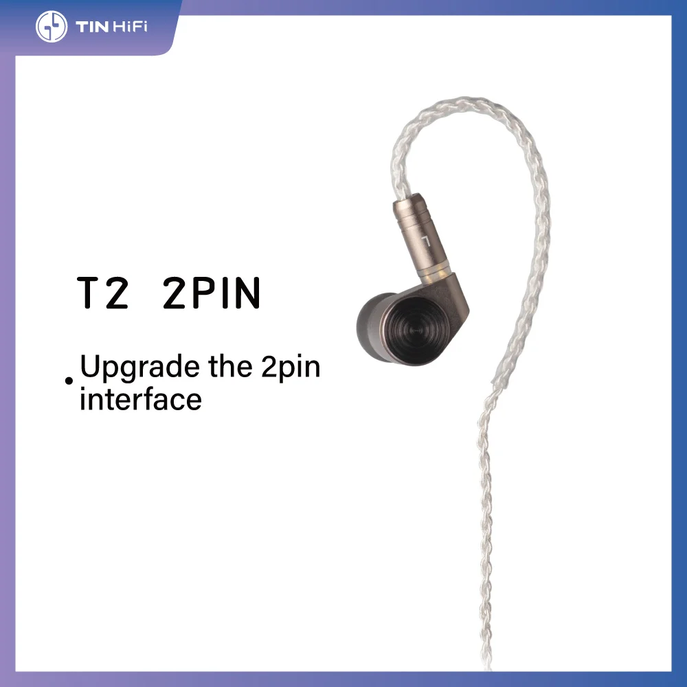 

TINHIFI T2-2PIN T2 DLC T2 T2 EVO dynamic driver bass earphone DJ metal headphone 2-Pin Detachable IEM TIN Official Store