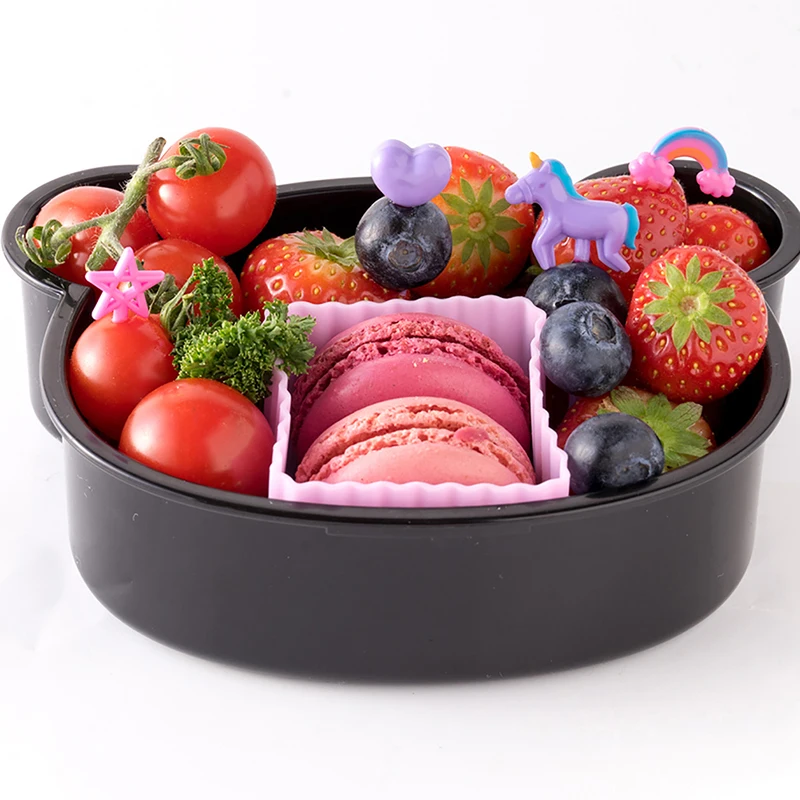 4/6/8/10PCS Unicorn Mini Food Fruit Fork Set Kid Cute Bento Box Decor Dessert Forks Cartoon Toothpick Cake Dessert Party Supply