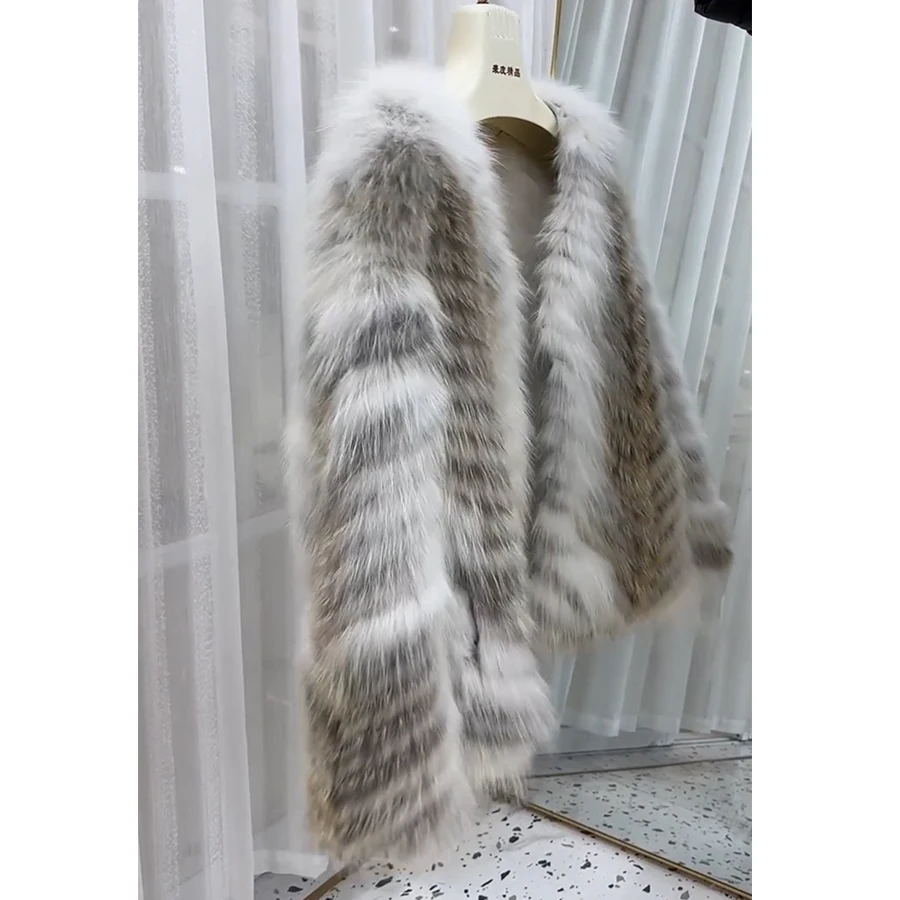 Real Fox Fur Coat Natural Fur Short Fur Coat Women Luxury Brands New Style Winter Fox Jacket Women