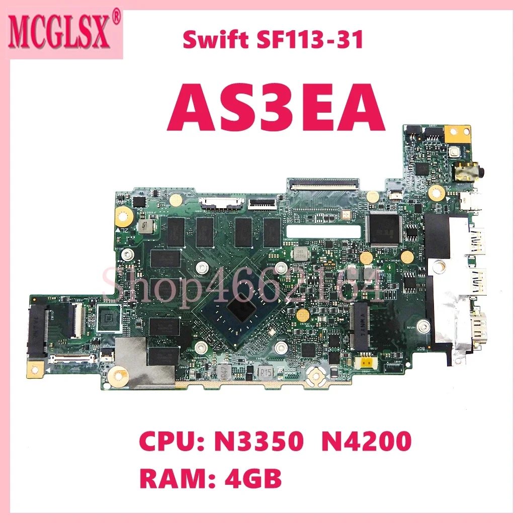 Placa-mãe para Acer N3350 N4200 4gb de Ram Notebook Mainboard Swift N17p2 Sf11331 As3ea-laptop