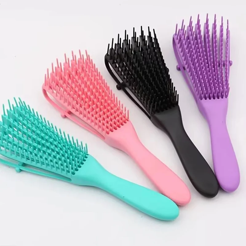 1pc Eight-claw massage comb random color easy untangle smooth daily hair care anti-tangle styling tool for women