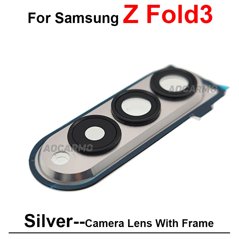 Rear Back Camera Lens with Frame Replacement Part for Samsung Galaxy Z Fold Series