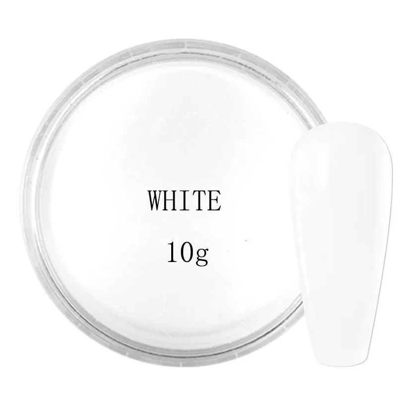 10g Pink/White/Clear Polymer Acrylic Powder 3-Colors Carving/Dipping/Extension Crystal Powder 3IN1Nude Pink Manicure Dust 4