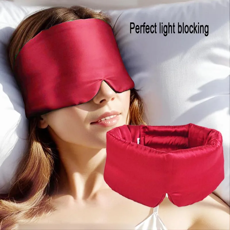 Luxurious Silk Sleep Mask - Soft & Pressure-Free, Anti-Wrinkle, Adjustable Fit