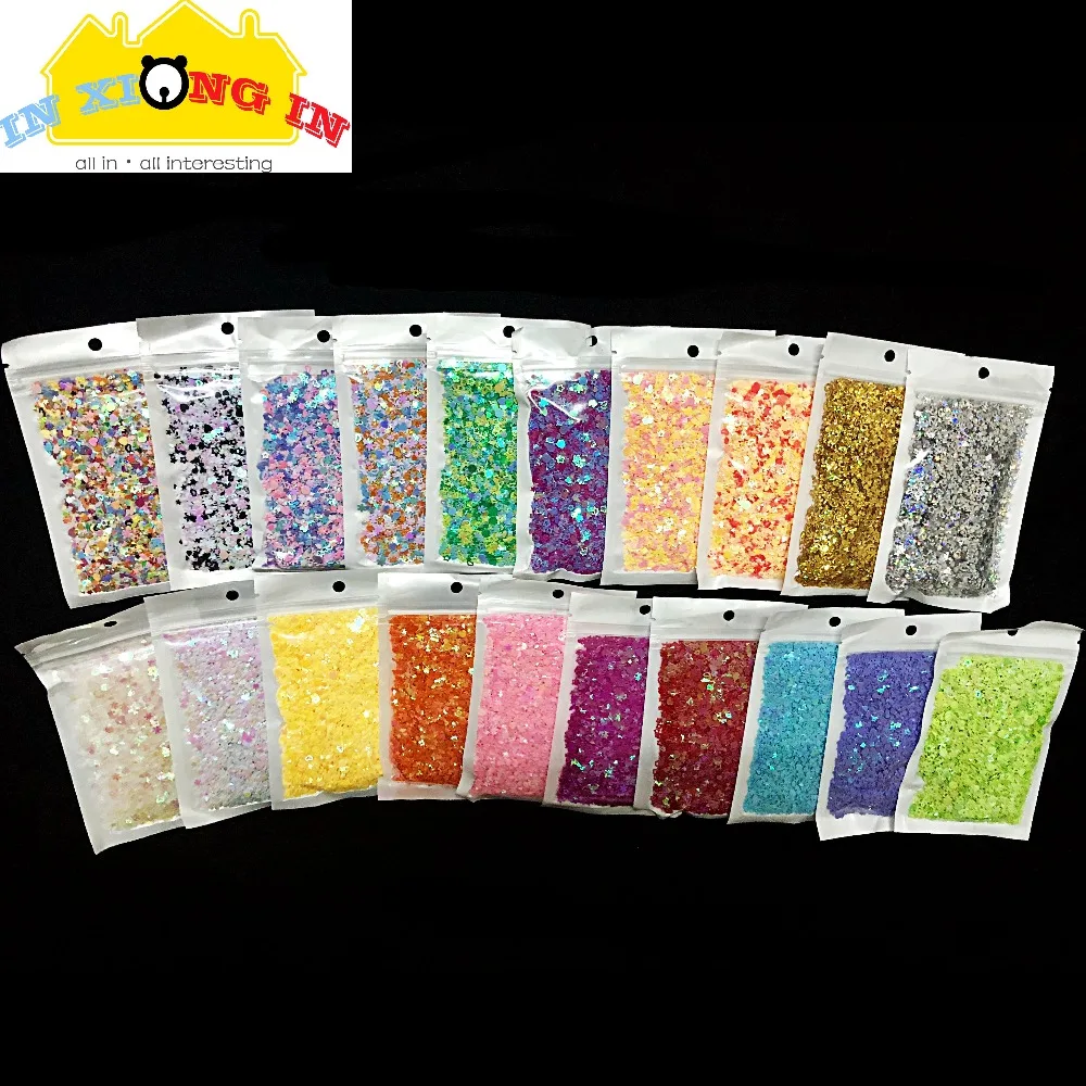 20g Mix Style Star Heart Snowflake Laser Paillette DIY Kawaii Resin Stuff Jewelry Stuff Nail Art Decor Glitter Sequins Flakes