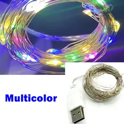 USB - Powered LED Fairy Lights - Outdoor Waterproof Copper Wire Garland - 5m - 50LED (RGB)