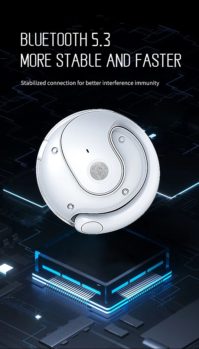 Stylish Spherical Wireless Bluetooth Earbuds with Premium Sound Quality and Comfortable Fit in Blue