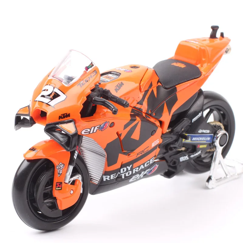 1/18 Scale Maisto 2021 RC16 Factory Racing #9 Danilo Petrucci #27 Iker Lecuona Motorcycle Diecast Model Toy Bike Vehicle Replica maisto 1 18 scale 2021 ducati desmosedici gp21 43 jack miller 63 francesco bagnaia motorcycle gp diecast toy model moto bike