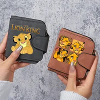 The Lion King Women Wallet Frosted Leather Short Vintage Female ClutchBag Credit Card Holder Lady Zip Purse Phone Bag Money Clip 1