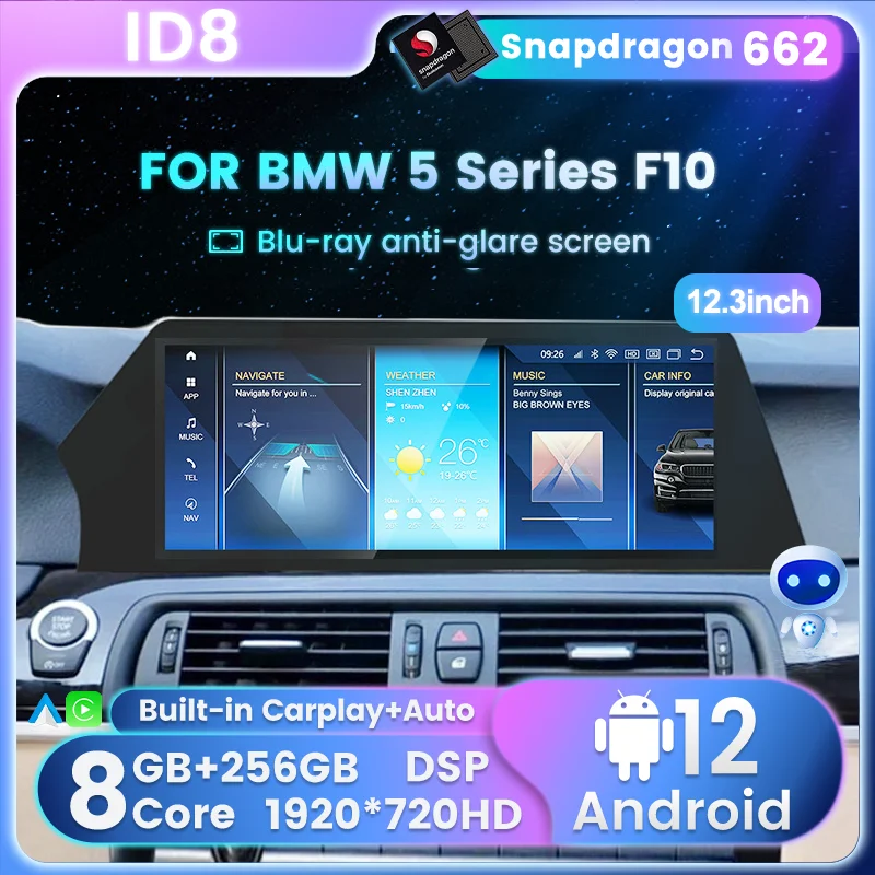 

Car Radio For BMW 5 Series bmw f10 F11 2011-2017 CIC NBT Multimedia Player Android All in Autoradio For Wireless Carplay Auto bt