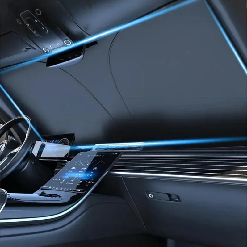 Sun Visor Front Windshield Car Internal Sun Visor Folded Stored Block Ultraviolet Rays 1PCS