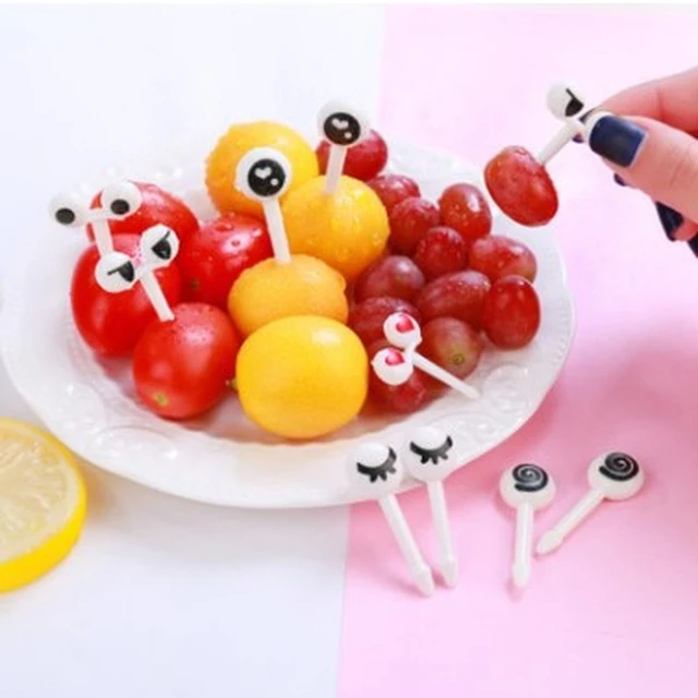6/7/10 db Animal Farm Fruit Fork Mini Rajzfilm Gyerekek Snack Torta Desszert Étel Gyümölcsök Pick Poothpick Bento Ebéddekoráció Dekoráció - Image 6