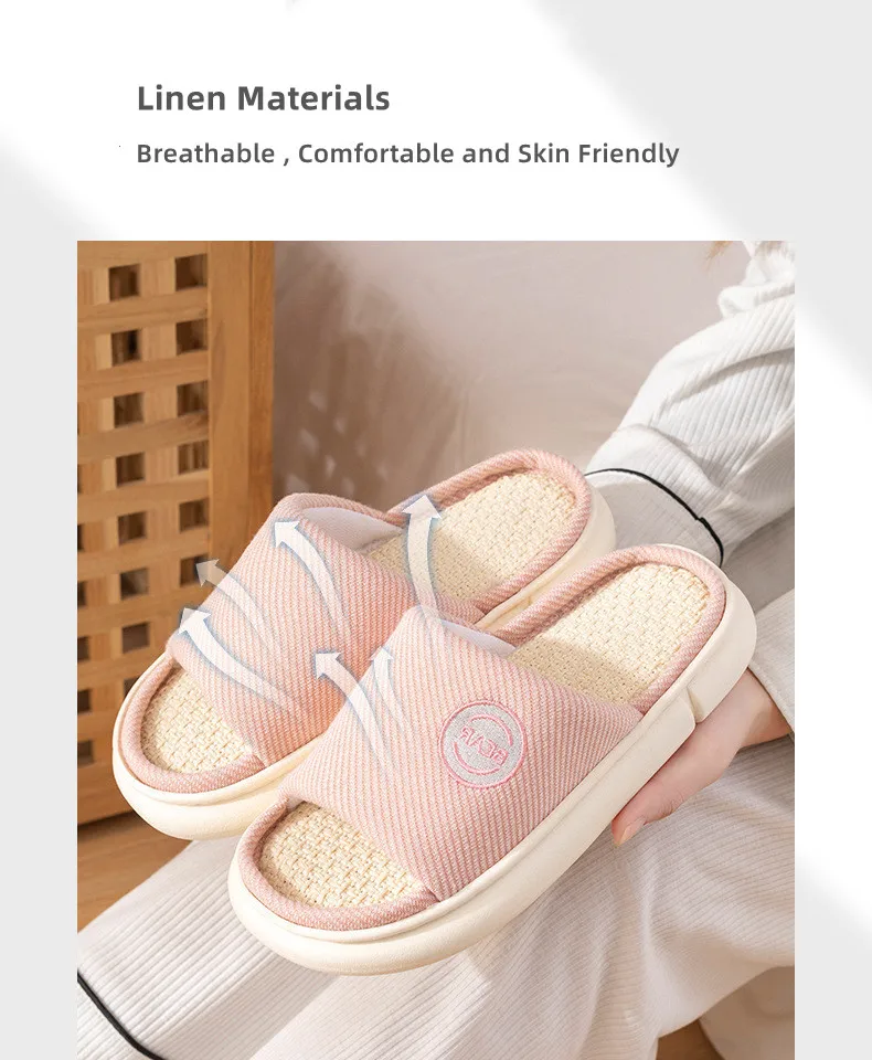 Breathable Open Toe Slippers - Non-Slip Indoor Slides for Men and Women