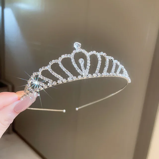 Corona de Peine de cristal de diamantes de imitación para mujer, diademas de Reina, accesorios para el cabello de princesa, tocado nupcial, joyería de boda - Imagen 3