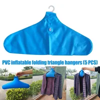 5pcs PVC Inflatable Hangers Clothes Drying Rack Foldable Creative Clothing Storage Holder For Suits Wardrobe Organizer 1