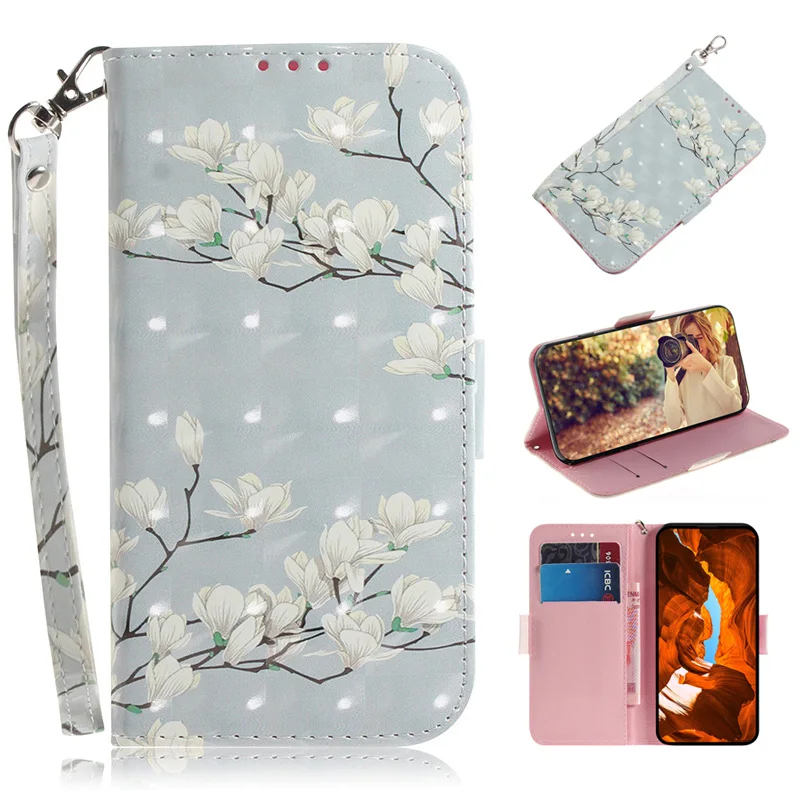 Painted Flip Leather Magnetic Phone Case