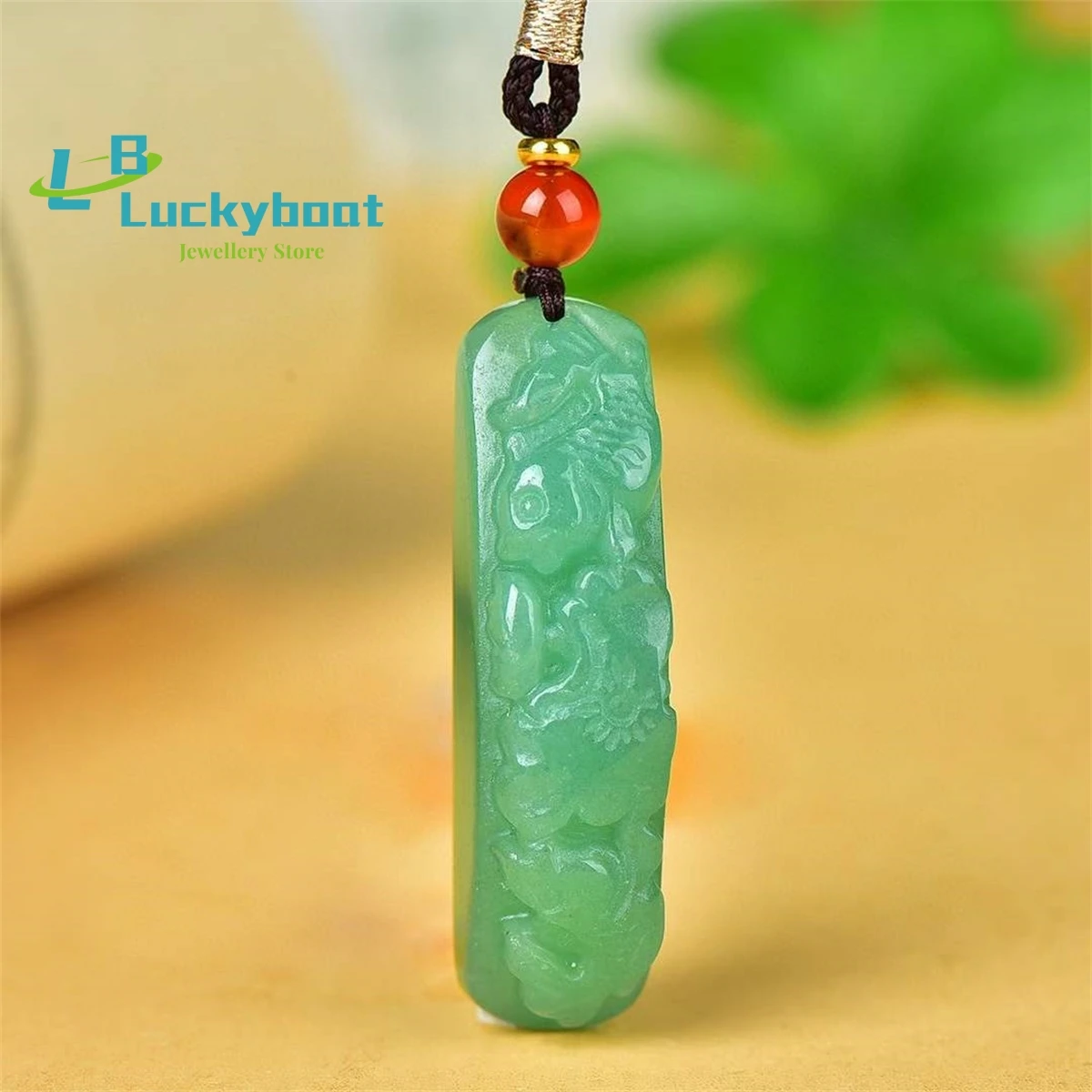 

Подвеска в виде рыбы из натурального нефрита, лотоса, простой индивидуальный Модный изысканный и универсальный для мужчин и женщин