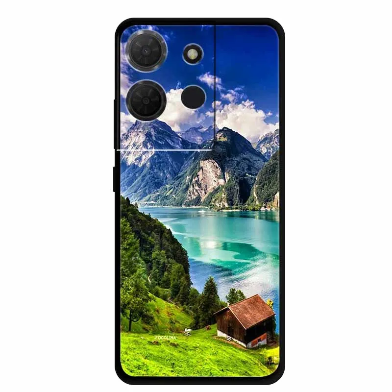 Stylish Black Marble Silicone Phone Cover - Fashionable and Protective TPU Shell