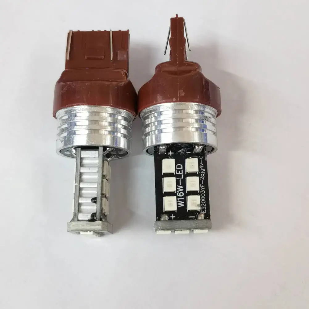 

Алюминиевая Автомобильная красная розетка 7443 2x T20 Stop 15LED Canbus качественная безопасная Новинка Высокое качество Горячая Распродажа практичная