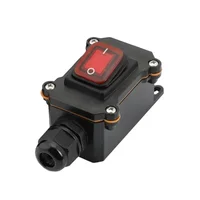 Outdoor On/Off Waterproof IP67 Junction Box Inline Power Cord 110V-220V 12V-24V Marine Rocker Switch 20A High Current Connetor 3