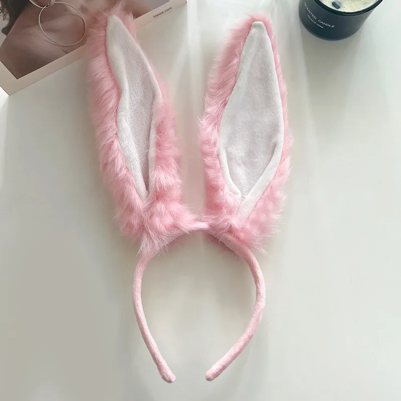 סרט ראש עם אוזני שועל פרווה וארנב עם נושא חג המולד לנשים, אביזר ראש מקסים בסגנון רצון טהור, אביזר שיער עם אוזני חיות