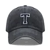 Bicolor Color Letter A-Z Embroidery Washed Cotton Baseball Cap for Men Women Unisex Dad Hat Sun Hat Outdoor Sports Dropshippinp 3