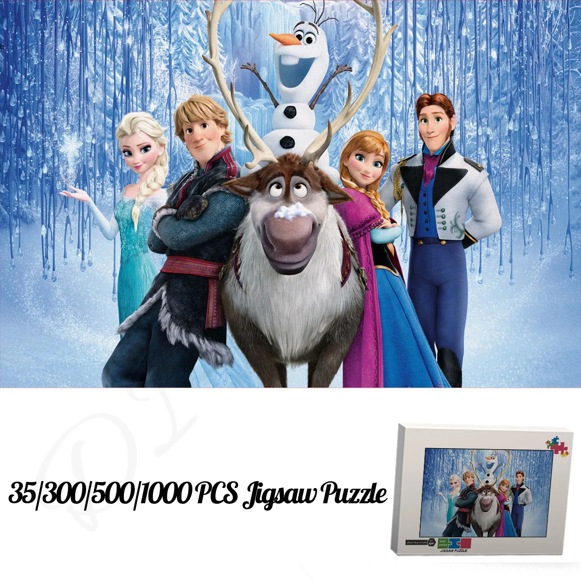 

Frozen Full Characters Puzzles Classic Cartoon Animation 35 300 500 1000 Pieces of Wooden Jigsaw Puzzles for Kids and Adults