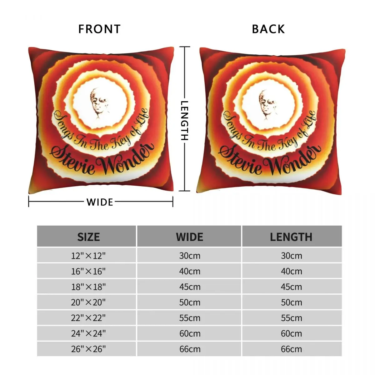 Stevie Wonder Pillowcase Polyester Linen Velvet Creative Zip Decor Throw Pillow Case Sofa Cushion Cover Wholesale 2