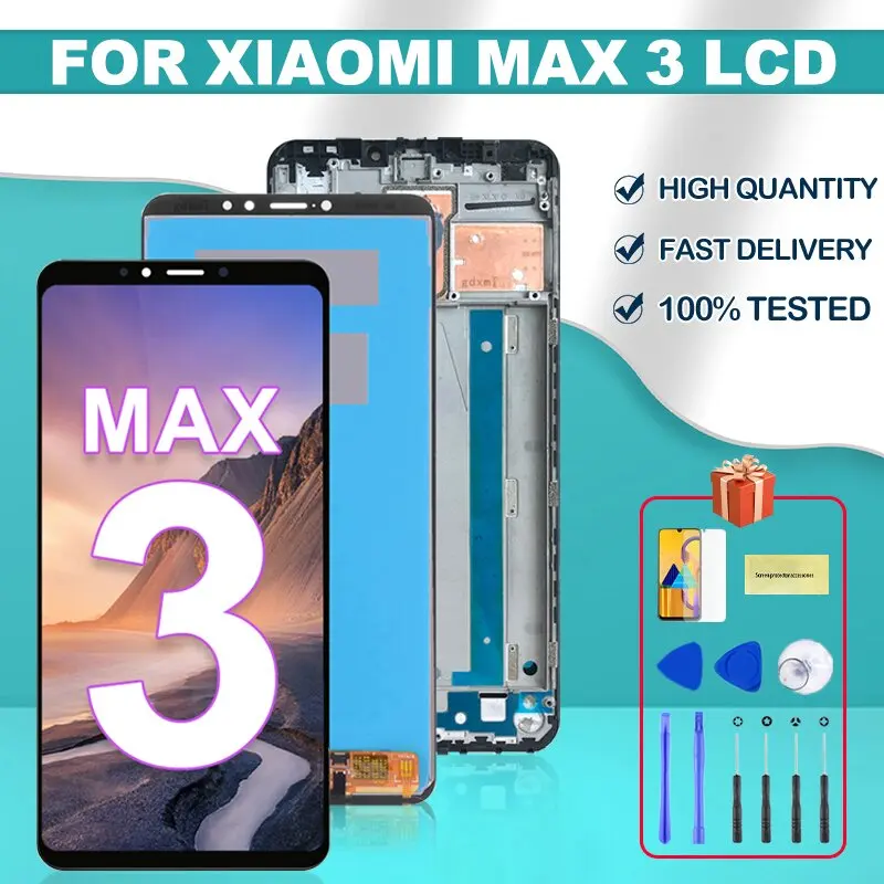 

6.9" Max 3 Original Display For Xiaomi Max 3 M1804E4A Max3 LCD Display Touch Digitizer Screen Assembly Replacement With Frame