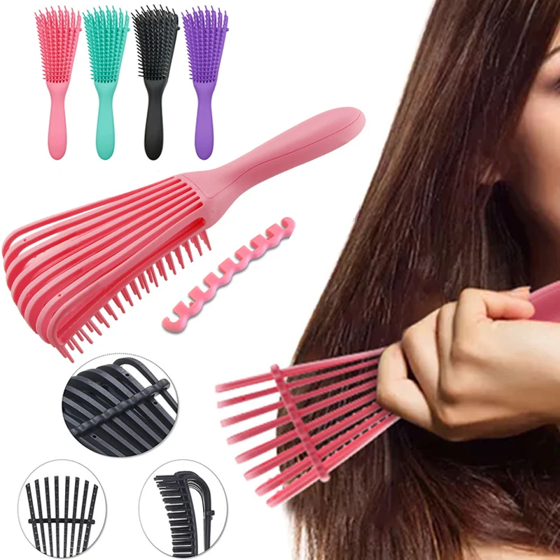 

Женская семейная расческа для кудрявых волос, расческа с подушкой безопасности с восемью крапанами, массажная расческа для сухого и влажного массажа, профессиональная аксессуары для парикмахерской