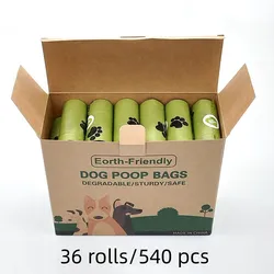 Eco-Friendly Scented Pet Waste Bags with Dispenser - Biodegradable and Bulk Pack (Style B 36Rolls)
