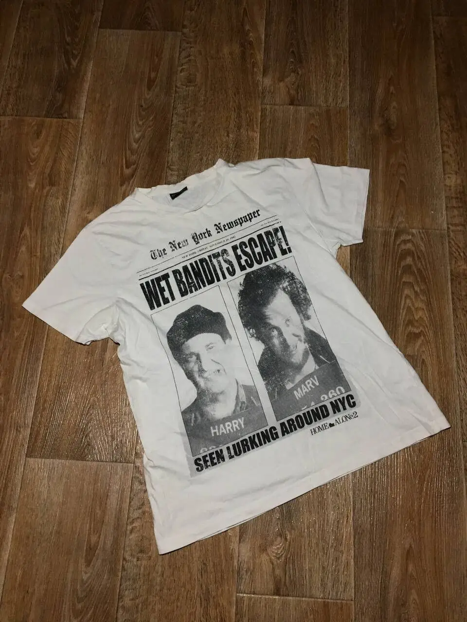 T-Shirt Uomo George Home Alone 2 Bianco L