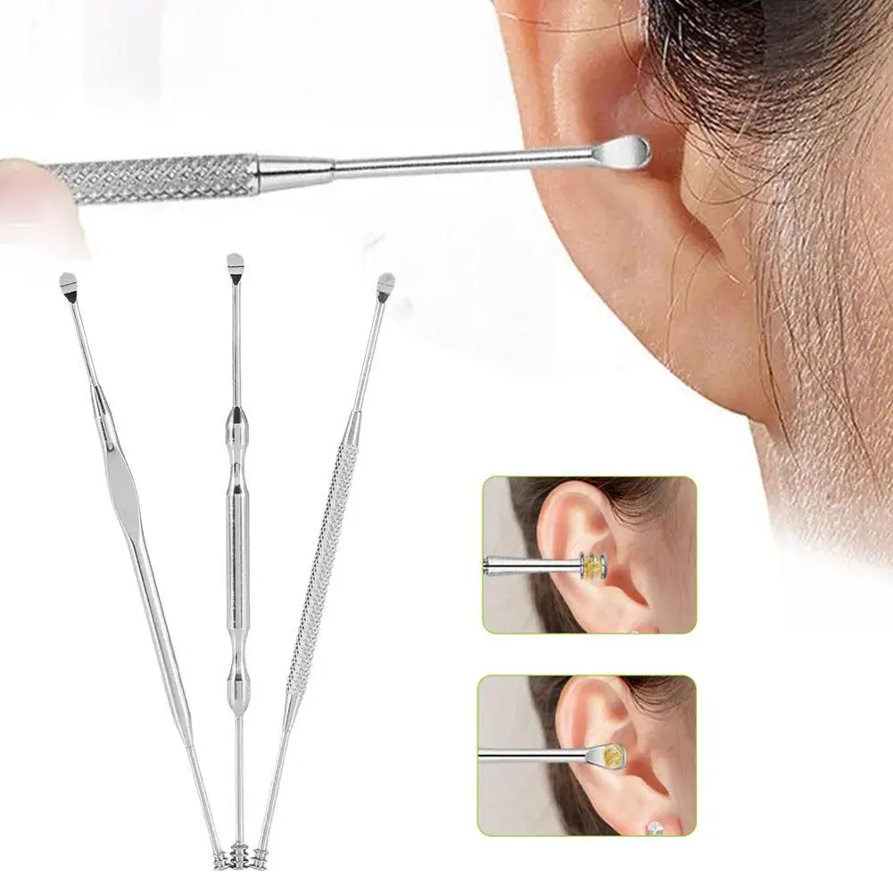 Stainless Steel Ear Pick Cleaner For Ear Health Portable Ear Spoon/Earpick Curette Tool With Cleaning Function