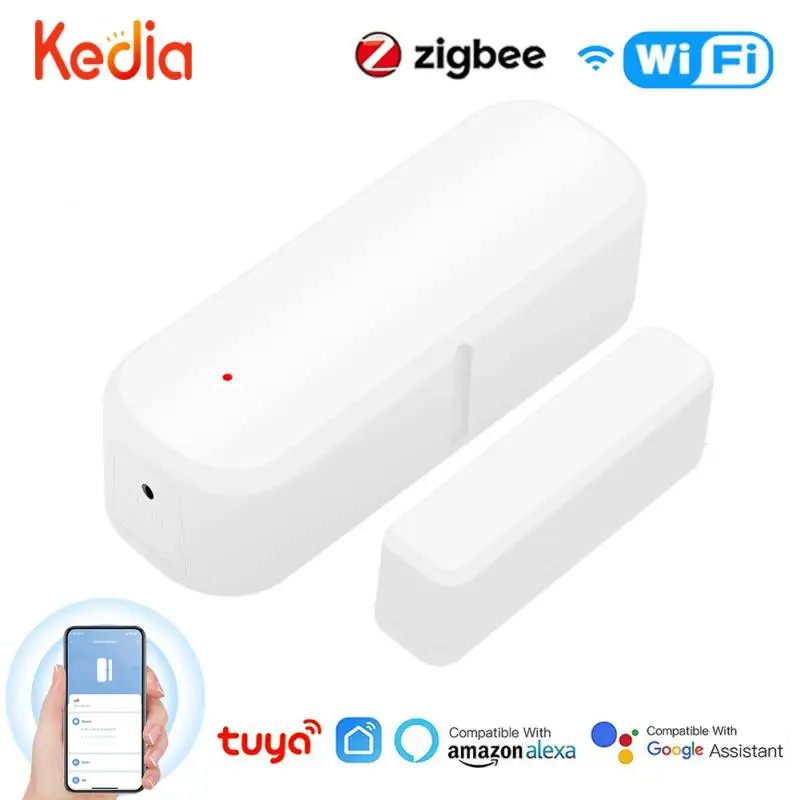 

Tuya Zigbee/WiFi Smart Door Sensor Window Sensor Detector Smart Home Security Protection Alarm System Smart Life Control Alexa