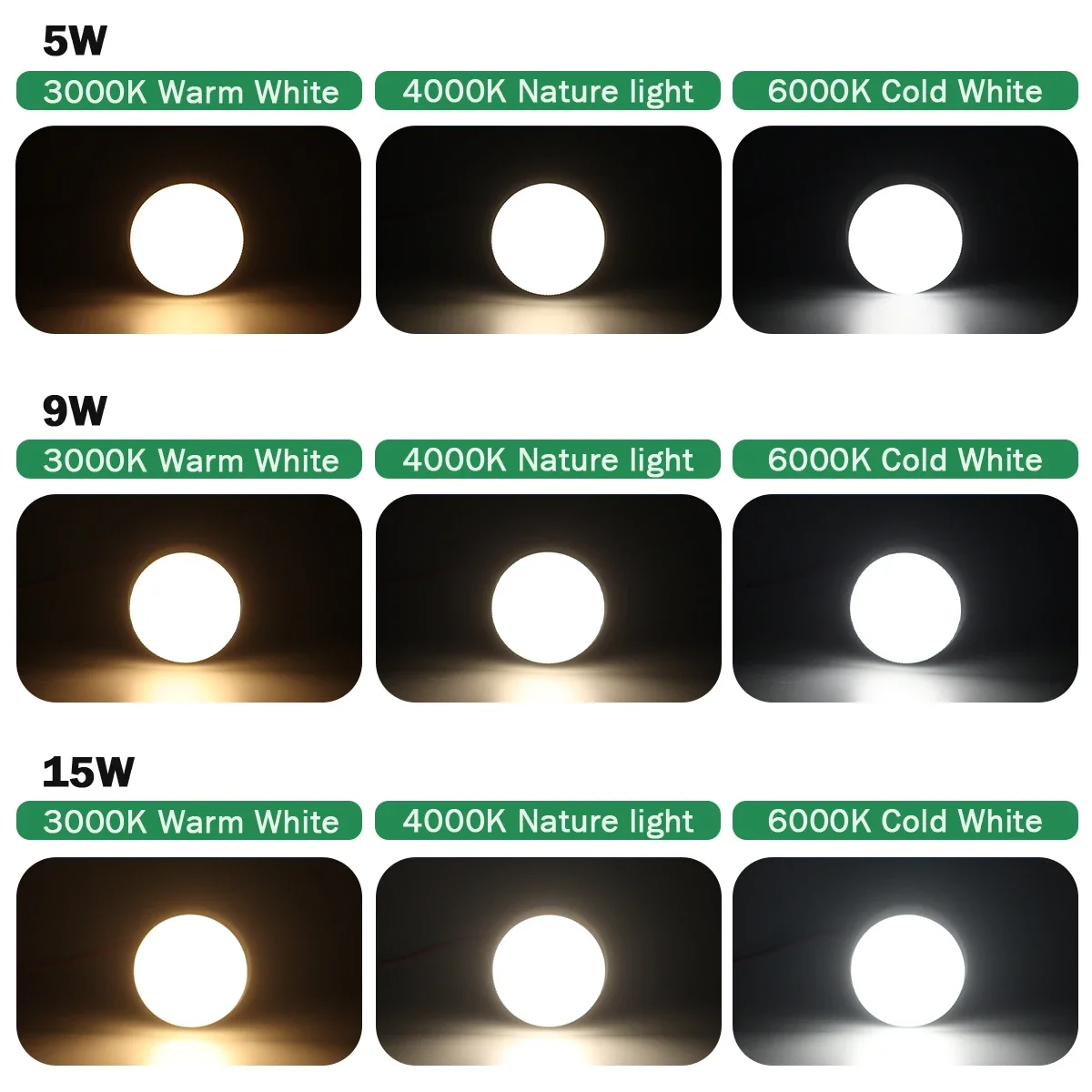 8개입 5W 7W 9W 15W GX53 LED 전구 AC100-240V 무광 퍽 따뜻한 조명 3000K 4000K 6000K 반사판 60W 상당 개조 부품