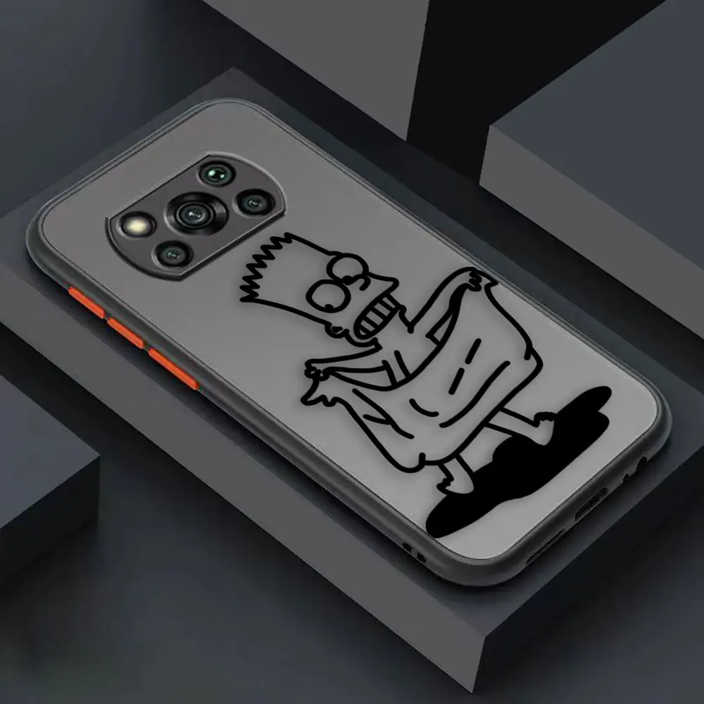 thumbnail image 1 of Matte Case for Xiaomi POCO X4 X3 X2 M4 M3 M2 F4 F3 GT F2 C40 CC9 PRO 4G 5G A3 MIX4 CIVI Case Funda Shell Movie The S-Simpsons-S, 1 of 5