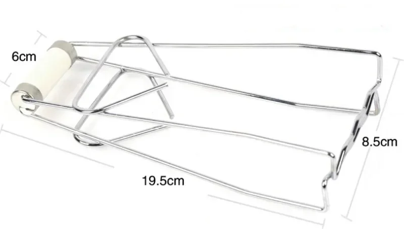 New Stainless Steel Foldable Hot Dish Plate Bowl Clip Pots Gripper Crockery Holder Clamp Tongs Claw Holder Lifting Kitchen Tools