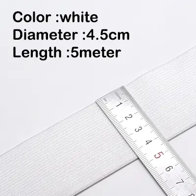 5Meters Sewing Elastic Band Heavy Stretch High Elasticity Knit Elastic Band for Sewing Waistband Elastic White black 10-60MM - Image 10