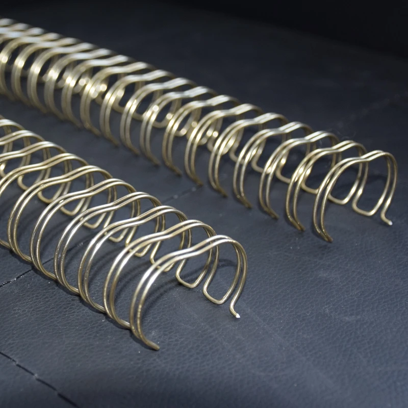 8PCS/LOT Light Gold A4 3:1/2:1 Pitch 6.4-38.1mm OY Double Coil Double Loop Wire Calendar Binding Comb Bindiing Wire Rings