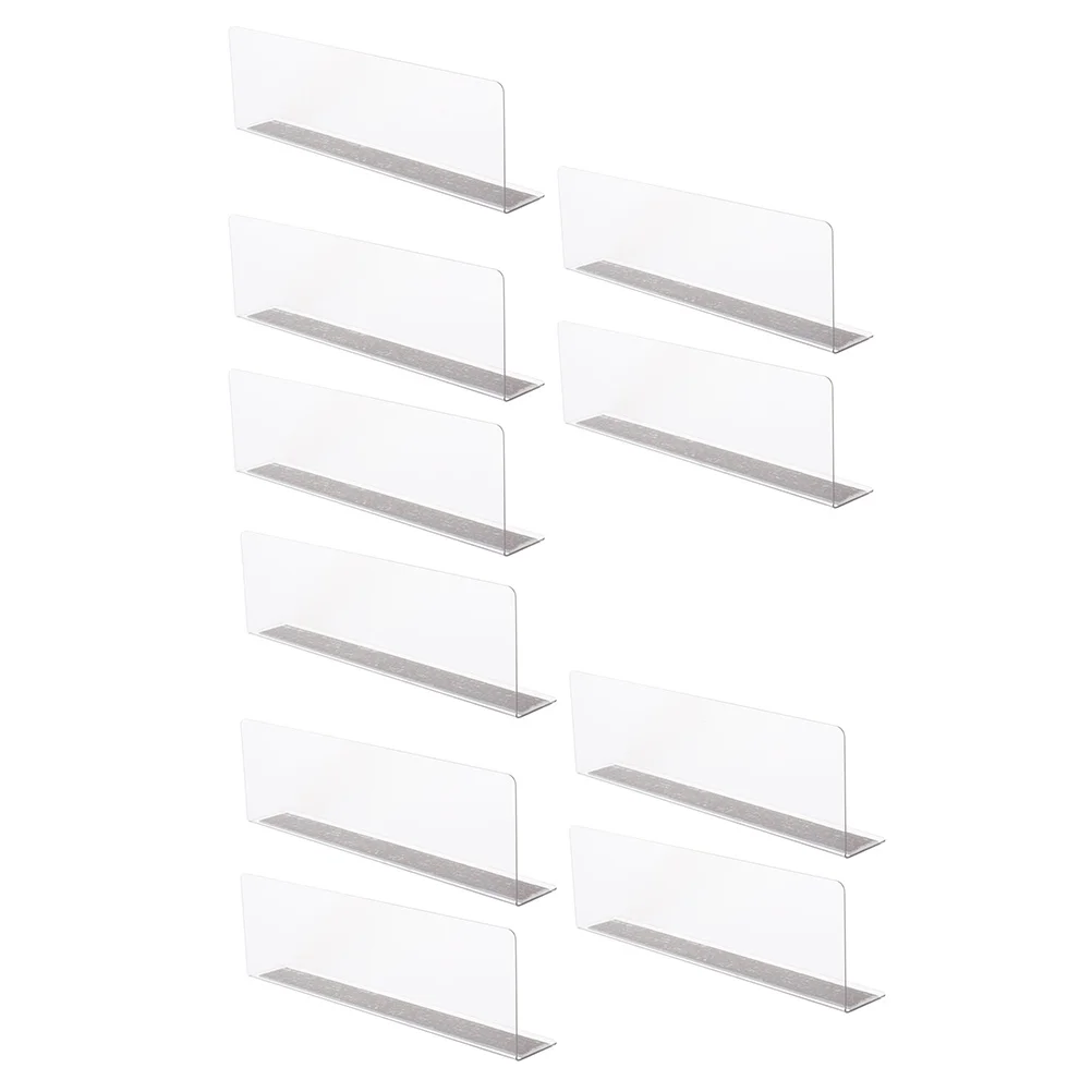 

10 Pcs Partition Plate Goods Separators Magnetic Side Divider Clapboards Supermarket Shelf Dividers Baffle Plastic Splitters