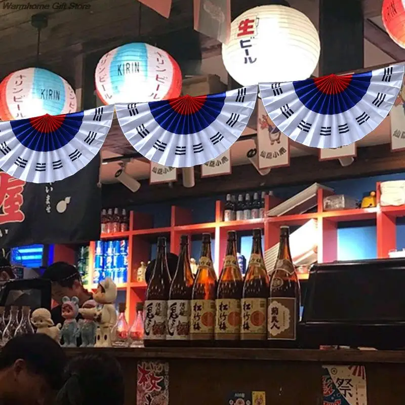 

Korean Sushi Restaurant Hanging Fan Barbecue Store Izakaya Japan Cuisine Shop Decor Hanging Flag Drapes Home Porch Pendants