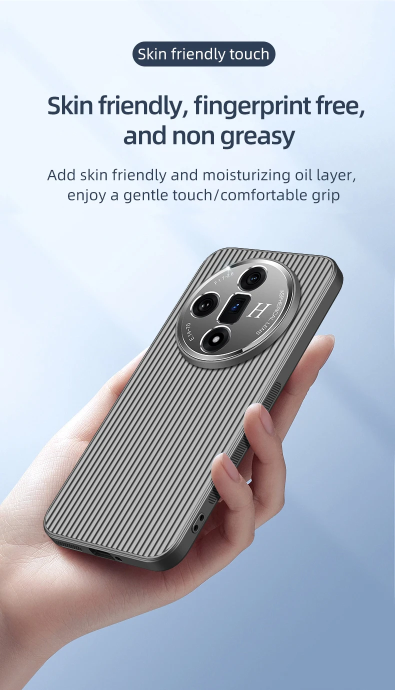 Coque de téléphone Oppo Find X7 X6 Reno 11 10 Pro Ultra 3D Stripe Metal Cover Protect Camera Matte Soft Shell Antifall NonSlip Funda_voghion.com