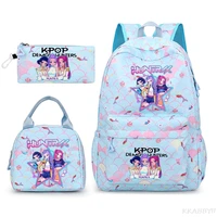 Sacs à dos KPop Demon Hunters, 3 pièces, Rumi Mira Zoey HUNTR/sacs d'école pour garçons et filles, Mochilas Kawaii de grande capacité 2