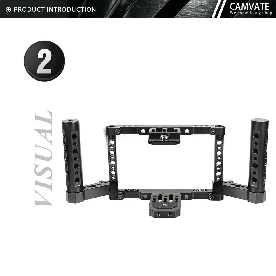 Director’s Monitor Cage Rig With Adjustable Dual Cheese Handgrip For 5" Or 5.5"