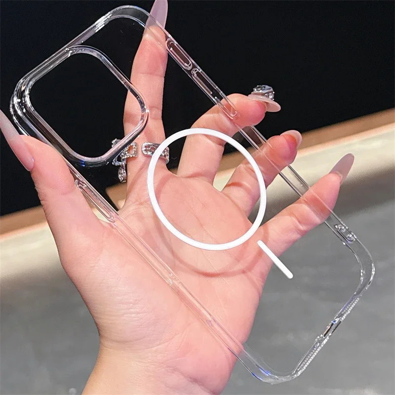 For Magsafe Case For iPhone 17 16 13 12 11 Pro Max 16E Candy Magnetic Phone Cases For iPhone Air 15 14 Pro Max 16 Plus Cover